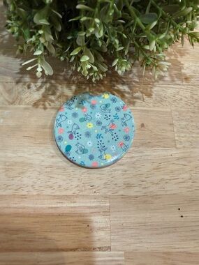 Ceramic bunny and chick car coaster